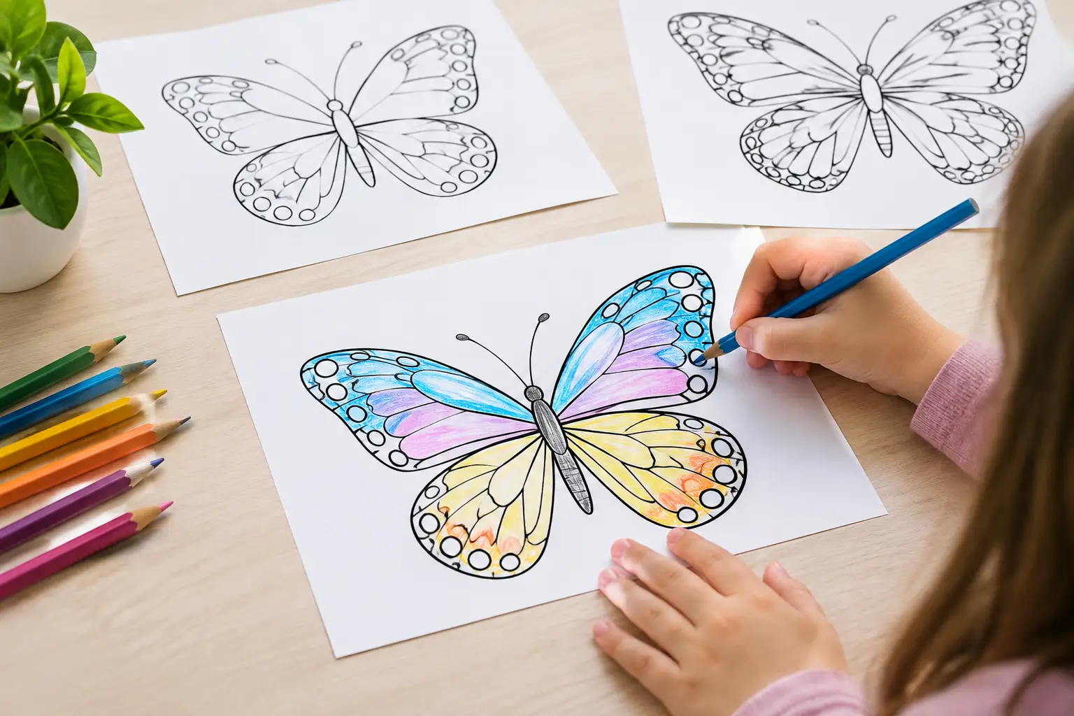 Printable Butterfly Coloring Pages for Curious Kids